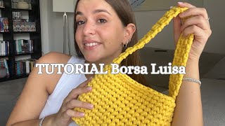 Tutorial Borsa Luisa  Borsa uncinetto per principianti in fettuccia  Macrè Bag [upl. by Casavant]