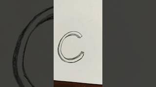 3d letter drawing of quotCquot 3d drawing drawing art shorts [upl. by Valdemar]