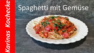 Lust auf ein leckeres vegetarisches Spaghetti Rezept das unglaublich schnell gemacht ist [upl. by Yseulte435]