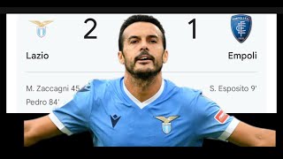 Post Partita LAZIO 21 Empoli PEDRO I LOVE YOU  LE PAGELLE [upl. by Zeuqirdor]