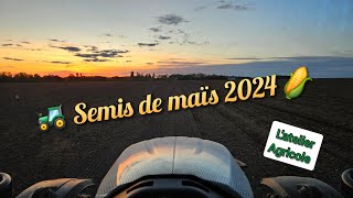 🚜 Semis de maïs 2024 🌽 en bonnes conditions ça fait plaisir 😊 [upl. by Auric]