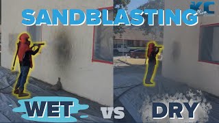 wet vs dry sandblasting [upl. by Alegnat]