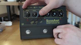 Tech 21 SansAmp Programmable Bass Driver DI  Review and Demo [upl. by Etti]