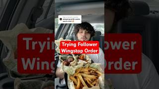 Wingstop Trying Followers Orders wingstop mukbang shorts [upl. by Nahgaem233]