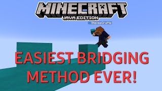 MINECRAFT JAVA EDITIONS EASIEST SPEED BRIDGE METHOD [upl. by Anawat3]