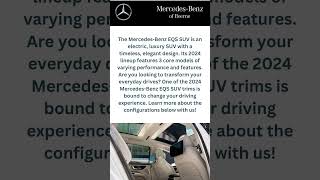 2024 EQS SUV Trim Levels  MercedesBenz of Boerne shorts [upl. by Jerome497]