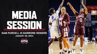 WOMENS BASKETBALL  SAM PURCELL amp DARRIONE ROGERS MEDIA SESSION [upl. by Souvaine]