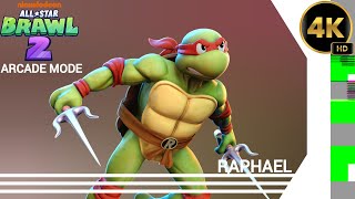 Nickelodeon AllStar Brawl 2 Raphael Arcade Mode Hardest  No Deaths [upl. by Iney]