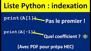 Indexation et modification dune liste dans Python [upl. by Sisxela]