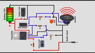 Audio Amplifier TDA2003 Diagram pbexperiment [upl. by Antonino]