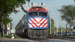 Metra evening rush hour on the BNSF racetrack 92414 [upl. by Ellan]