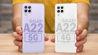 Samsung Galaxy A22 4G vs Samsung Galaxy A22 5G  Samsung A22 5G vs Samsung A22 4G [upl. by Lleral]