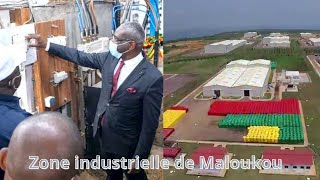 CongoBrazza Collinet Makosso a visité la Zone industrielle de Maloukou le 7 juillet 2021 [upl. by Valiant]