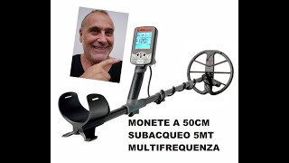 test profondità moneta 56cm METAL DETECTOR DA PAURA metaldetector metaldetecting GoldHunter MF50 [upl. by Lleira289]