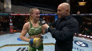 NocheUFC Valentina Shevchenko Entrevista en el Octágono [upl. by Onitnerolf]