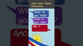 Learn to ask quotWhat do you thinkquot in Filipino araw2fil [upl. by Albin]