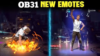 NEW EMOTES  NEW OB31 UPDATE  GARENA FREE FIRE [upl. by Magulac]