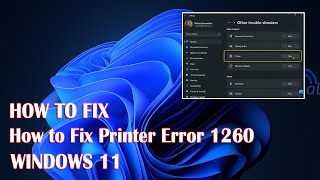 Printer Error 1260 In Windows 11  How To Fix [upl. by Yltsew81]