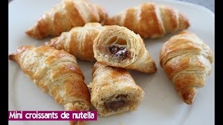 Mini croissants o croasants de nutella faciles y rápidos [upl. by Esidarap]