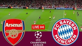 LIVE Arsenal vs Bayern Munchen UEFA Champions League 2324 Full MatchVideoGame Simulation PES 21 [upl. by Alema433]