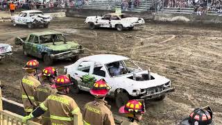 Schaghticoke Fair 8 Cylinder Demolition Derby Afternoon Heat 2 9224 [upl. by Dupre]