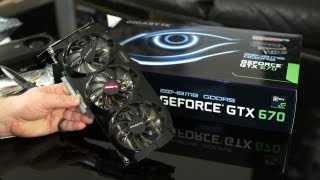 Gigabyte GeForce GTX 670 Windforce OC Version 2GB Video Card Unboxing [upl. by Saraiya]