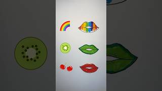 Lips Painting  which style is better satisfying art Shorts art creative [upl. by Lower797]