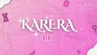 Bini  Karera  official Lyric video [upl. by Linell]