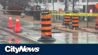 Construction continues to fix Eglinton Crosstown project deficiencies [upl. by Eilujna]