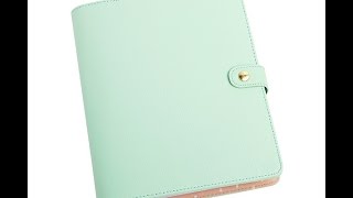 Kikkik  Leather Mint Personal Planner  Initial Thoughts [upl. by Ekle]