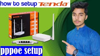 how to setup PPPOE connection settings on Tenda router 2023 [upl. by Ailuj528]