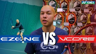 BEST 98 EZONE vs VCORE Yonex Battle Royale [upl. by Anilac]