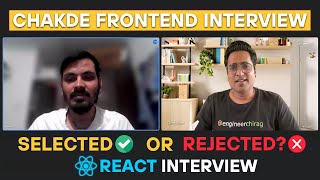 35 Years Experienced React JS Interview  Chakde Frontend Interview EP  08 [upl. by Lothar]