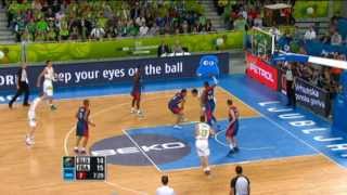 Highlights SloveniaFrance EuroBasket 2013 [upl. by Neehs]