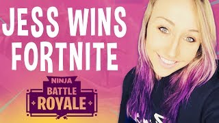 Jess Wins First Fortnite Game  Fortnite Battle Royale Gameplay  Ninja [upl. by Bettye637]