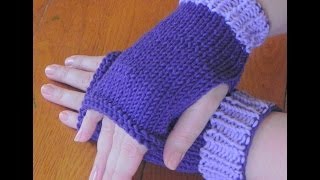 How to Knit Lesson Two  Fingerless Mittens [upl. by Magner]