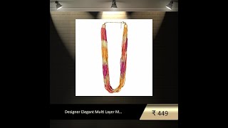 Designer Elegant Multi Layer Multi Color Beads Necklace [upl. by Raynor]