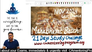 21 Days Mahabharat Batch Nov 24 Students you cant Miss this❗ [upl. by Showker]