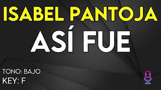 Isabel Pantoja  Así Fue  karaoke Instrumental  Bajo [upl. by Karry245]