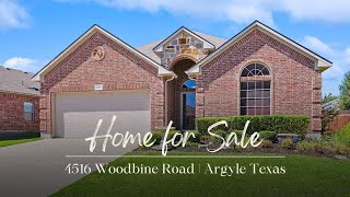 4516 Woodbine Rd  Home For Sale  Argyle Texas [upl. by Karl]