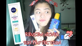 REVIEW NIVEA SUN PROTECTION\\ GAK LENGKET SAMA SEKALI  BAHASA [upl. by Efren]