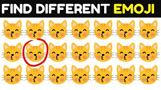 Find The Odd Emoji Out  Spot The Difference  Puzzle Quiz  90�il [upl. by Nertie]