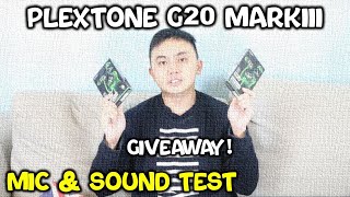 Plextone G20 Mark III Mic amp Sound Test on LifeAfter  G20 Mark III Giveaway Gaming Headset [upl. by Alleunamme]