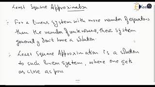 NUMERICAL METHODS LEAST SQUARE APPROXIMATION [upl. by Anelagna644]