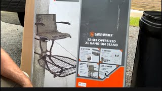 Game Winner ￼EzSet oversized XL hangon ￼stand review and tutorial howto tutorial outdoors [upl. by Yelsha]