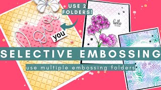 SelectivePartial Embossing  you HAVE to try THIS Using diffusers  cardmaking cards embossing [upl. by Froh678]