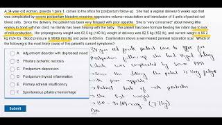 USMLE S2CK Uworld Gynae case 51Sheehan syndrome [upl. by Ced]