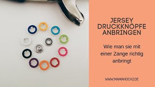 Jersey Druckknöpfe anbringen  Tutorial [upl. by Elocin]