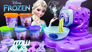 Unboxing and Making Noodles with Disney Frozen Noodle Maker Toys  Preschool Toddler Learning Video [upl. by Pinto]