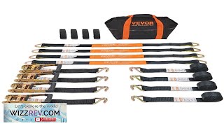 VEVOR Ratchet Tie Down Straps 4PK 11128 lb Break Strength Double J Review [upl. by Tiernan]